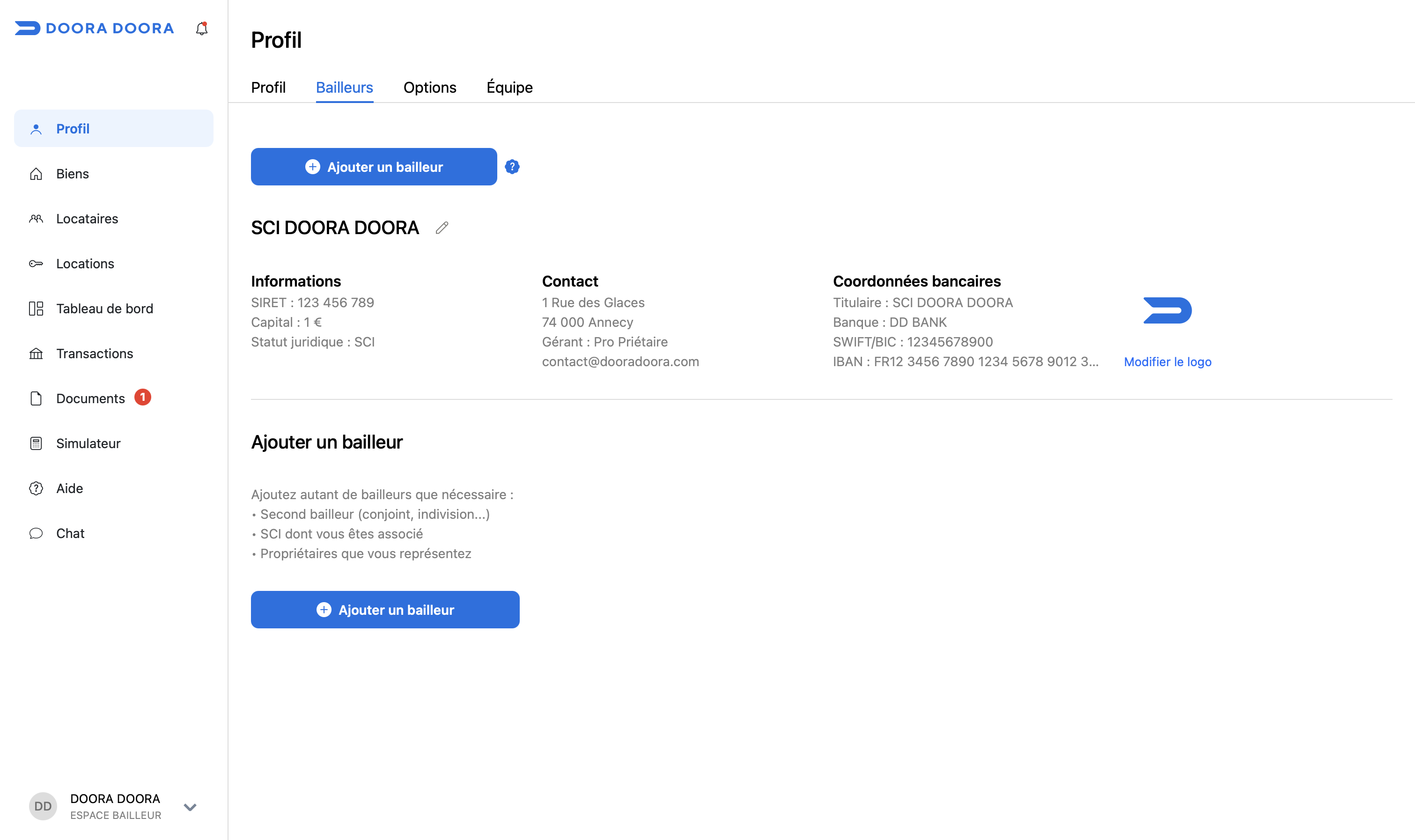 proprietaire bailleur DOORA DOORA